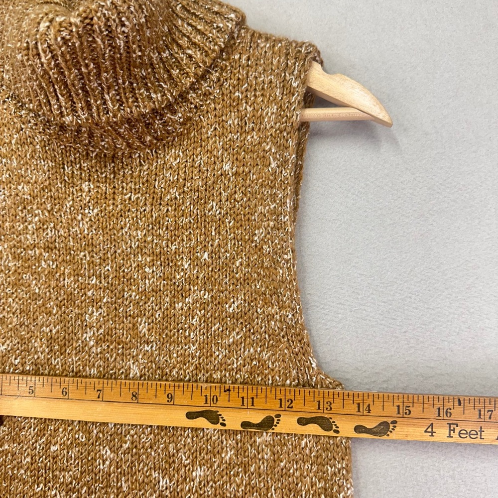 Anthropologie Turtleneck Sleeveless Tunic Sweater Dress Womens XS Brown Wool‎ - Picture 10 of 12